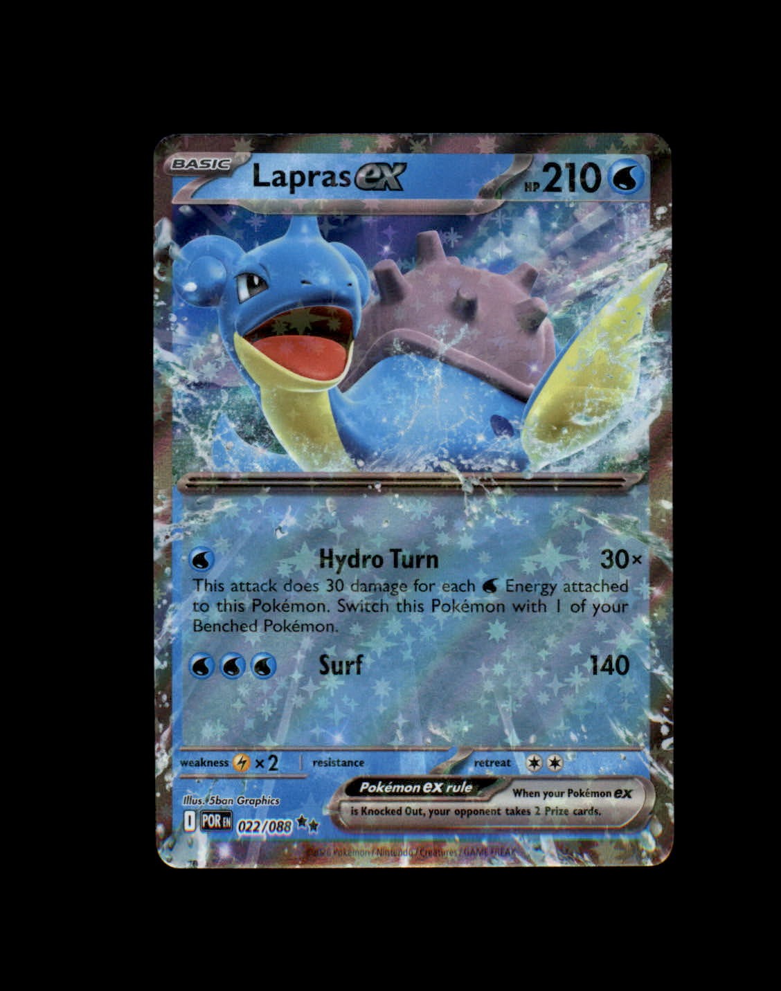 Lapras ex 022/088 Double Rare Perfect Order Pokemon Holo Near Mint