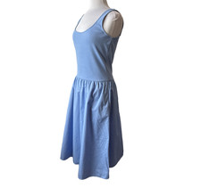Old Navy Blue Scoop Neck Fit & Flare Voluminous Pocket Dress L Balletcore Chic