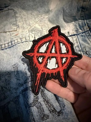 Bloody Anarchy Patch 3D Embroidery Punk Rock Rebel Gothic Streetwear Moohaha