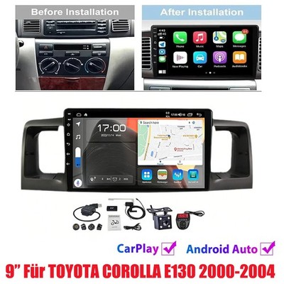 9''Autoradio Für Toyota Corolla EX E120 E130 2000-04 Carplay Android15 GPS 4+64G
