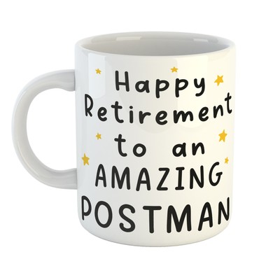 ERSTAUNLICHE POSTBOTE Stern Feier HAPPY PENSIONIERUNG Geschenk Tasse - Premium - Exklusiv