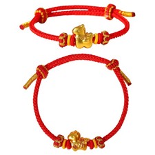 1x Red String Lucky Horse Bracelet, Adjustable Chinese Zodiac Horse Bracelet
