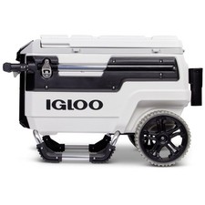 IGLOO TRAILMATE MARINE WHEELED COOL BOX PORTABLE CAMPING COOLER WHITE & GREY