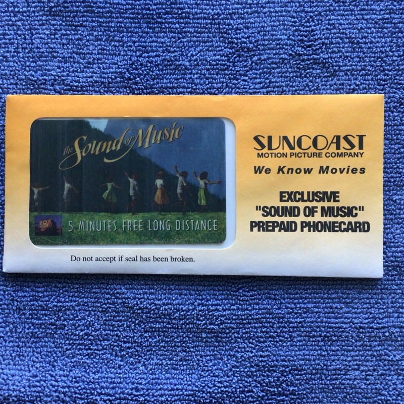 The Sound of Music Phone Card Suncoast Motion Picture Company Exclusive OOP RARE