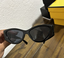 Miu Miu 6141 Cat Eye Sunglasses Black Frame Black Tinted Lenses UV400 145mm