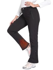Womens Snow Ski Pants Waterproof Fleece Lined Insulated Softshell Warm Pants ...