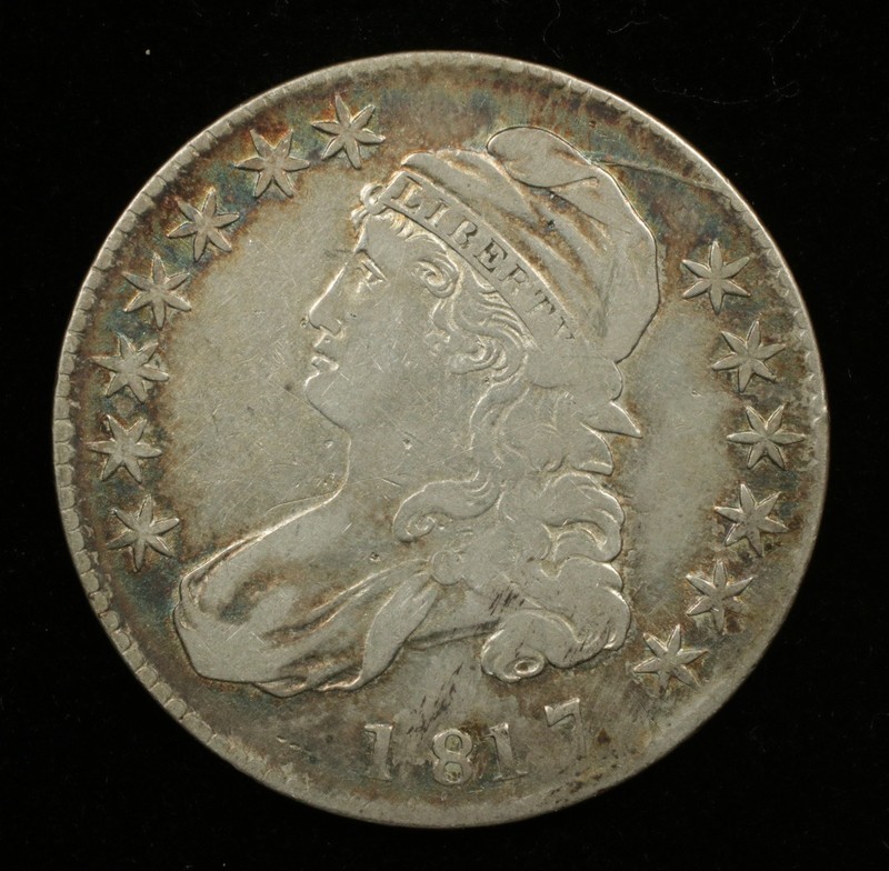 1817 Capped Bust Half Dollar 50C VF20 Raw Silver Coin (#SLC00424)