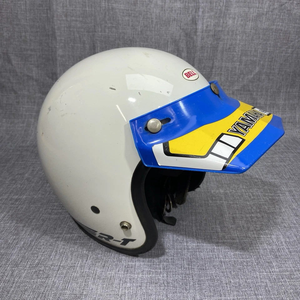 Casco vintage Bell RT 7 1/4 58 cara abierta motocicleta Yamaha Oneal años 70 mediano Foto 3 de 4