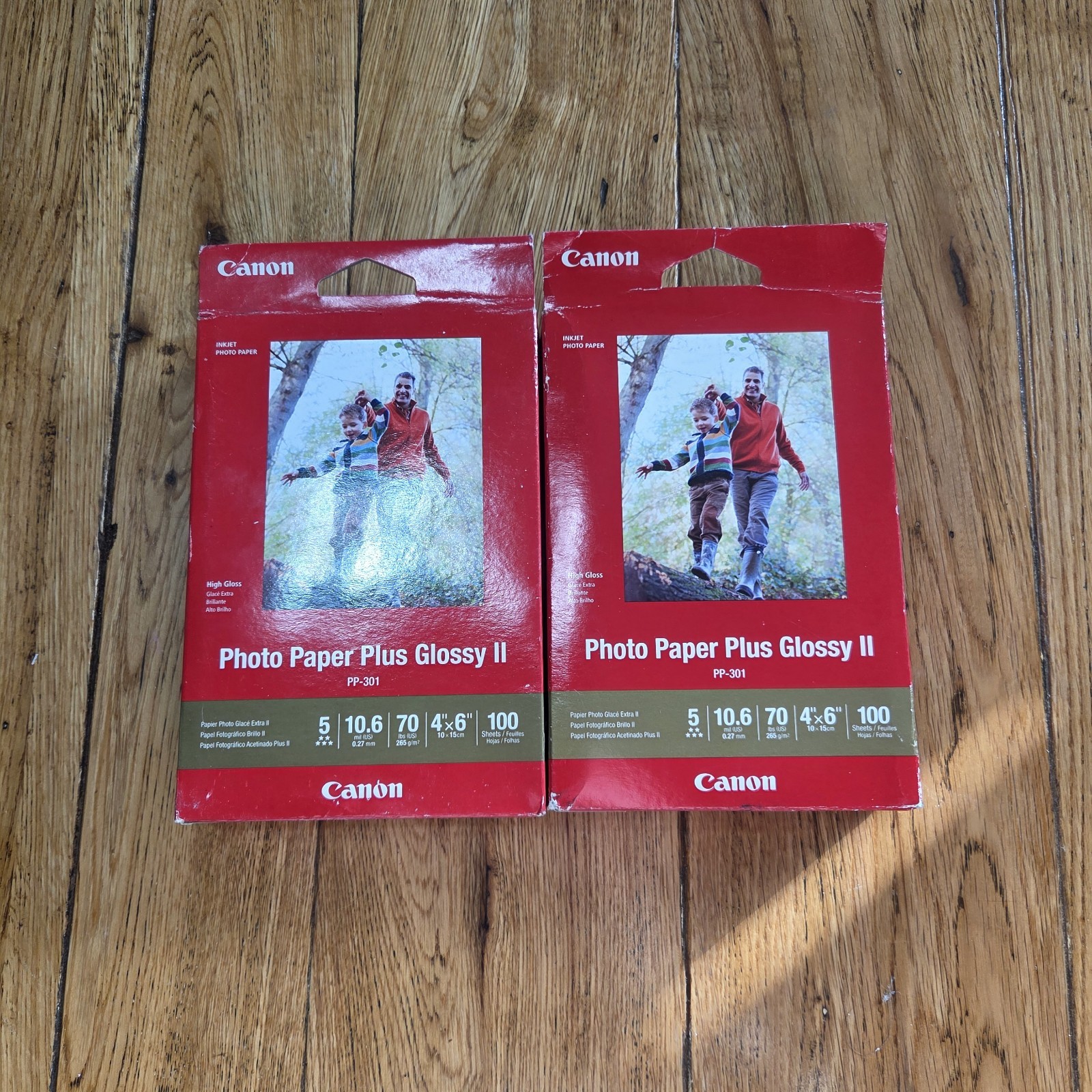 Canon - Photo Paper Plus Glossy II 4x6 - 2 x 100 Sheets.  PP-301 unopened