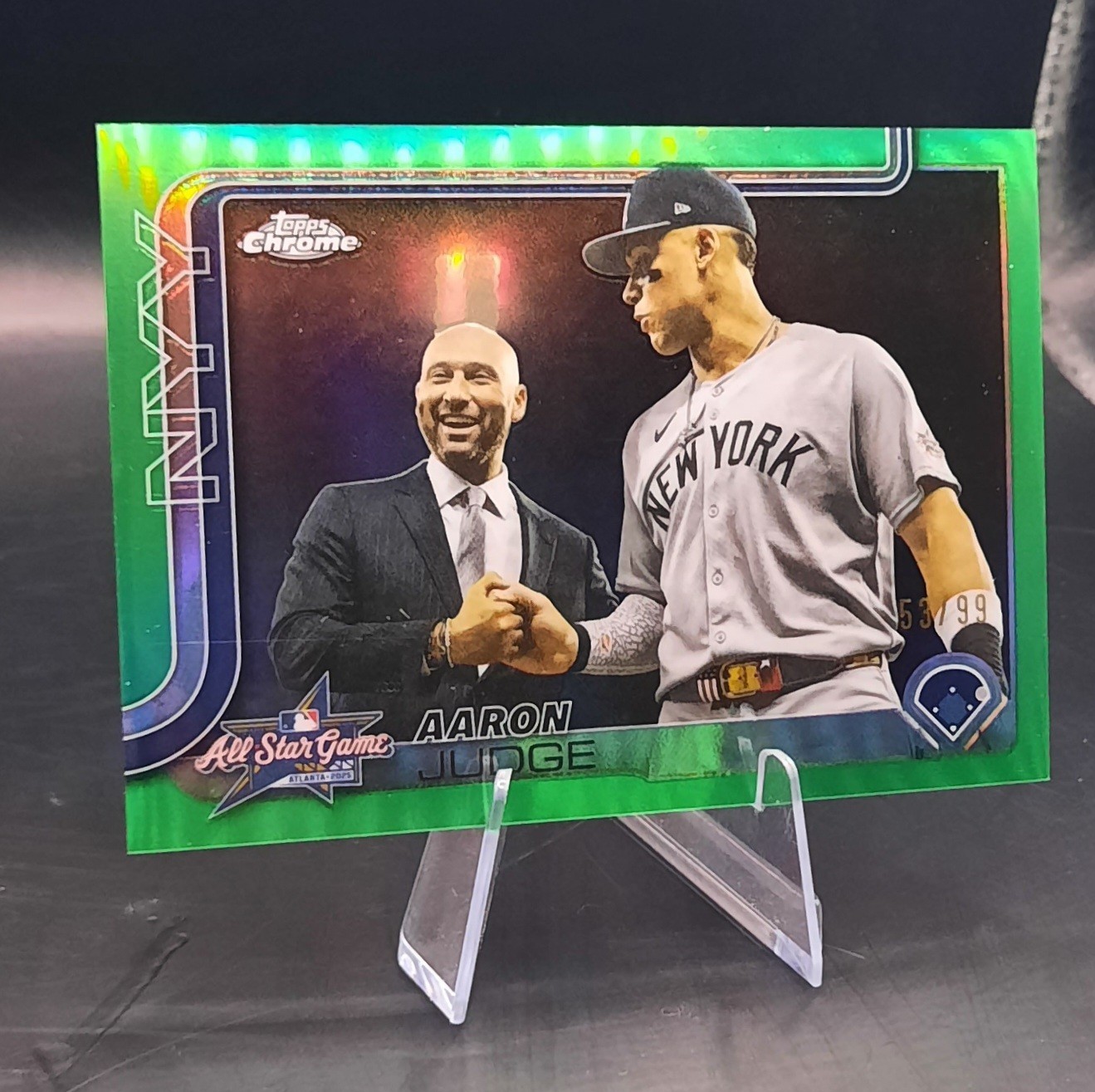 2025 Topps Chrome Update Aaron Judge All Star Game Image Variation Green /99