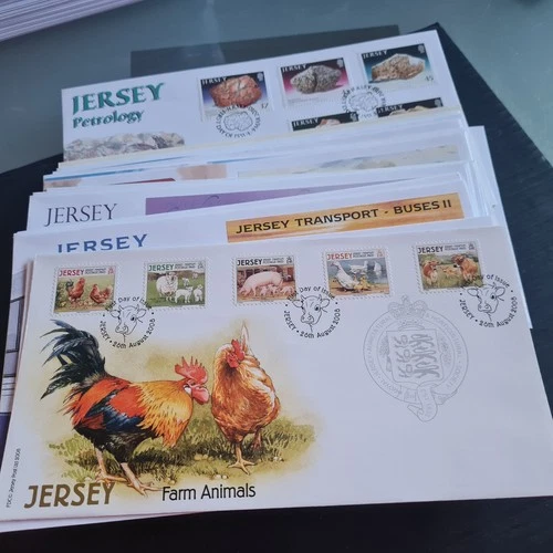 JERSEY 2008 TO 2010 30  FIRST DAY COVERS