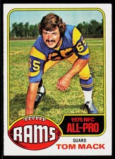 Tom Mack, 1976 Topps, #110, Los Angeles Rams,
