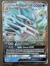 Carta Pokémon oversize Alolan Sandslash GX JUMBO SM236 LP/MP MISCUT