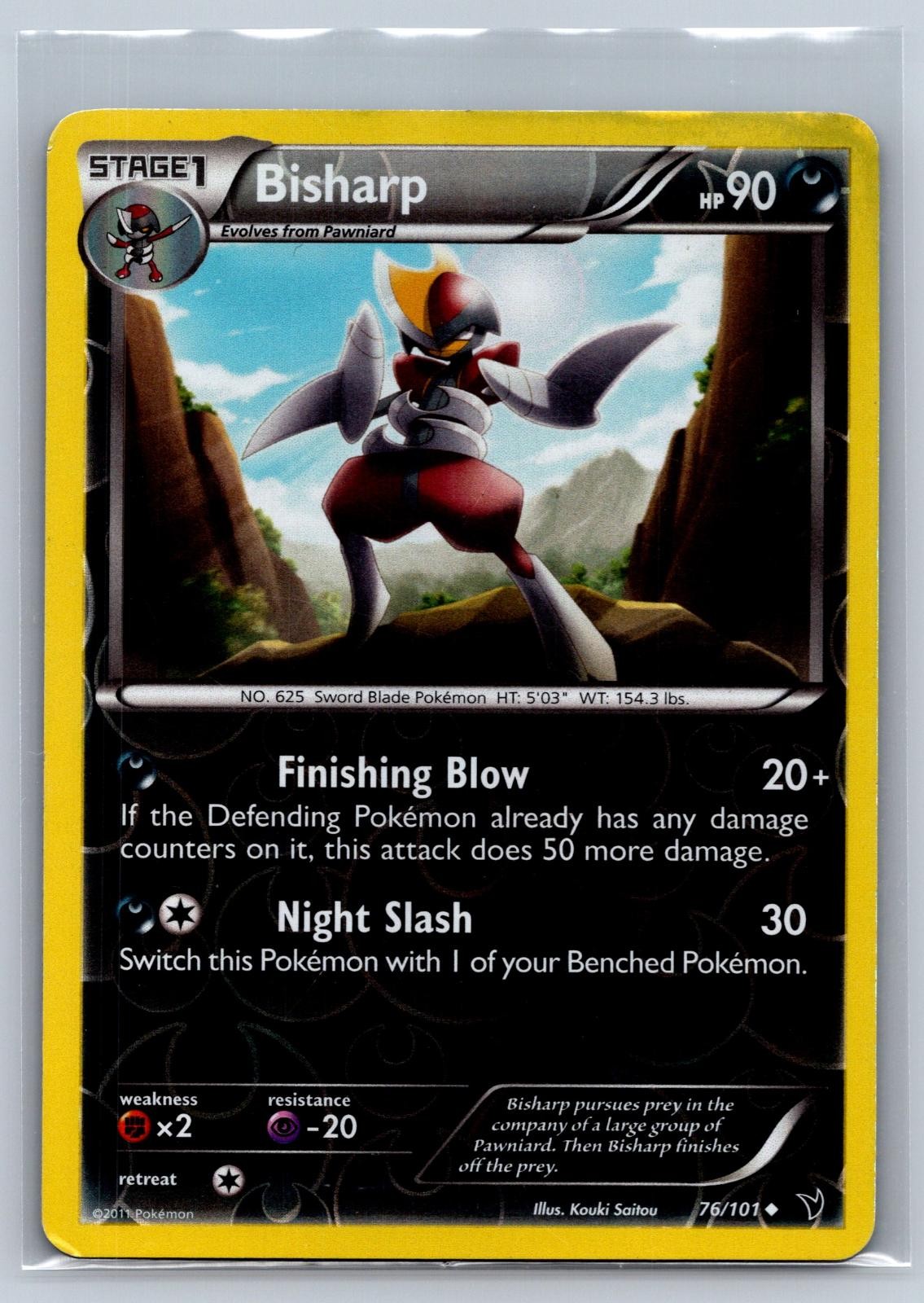 Bisharp 76/101 Uncommon Noble Victories Pokemon Reverse Holo Moderately Played