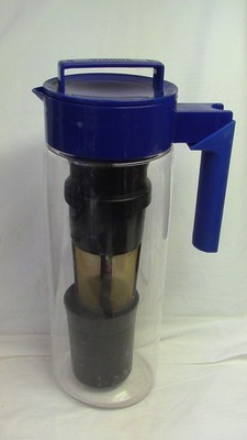 Takeya Iced Tea Maker with Patented Flash Chill Technology - 2 Quart - BLUE