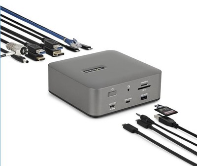 StarTech Thunderbolt 5 Dock, Dual 8K 60Hz, Triple 4K for Windows, Up to Dual 