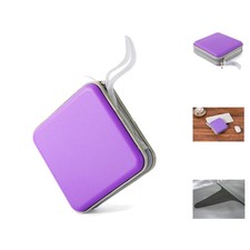 Hard Plastic CD/DVD Binder, Portable Storage wallet 30-capacity, Purple
