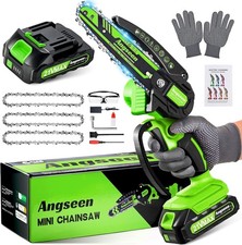 Mini Chainsaw Cordless 6 Inch, Electric Chain Saw with 3 Chains and 850W Motor,