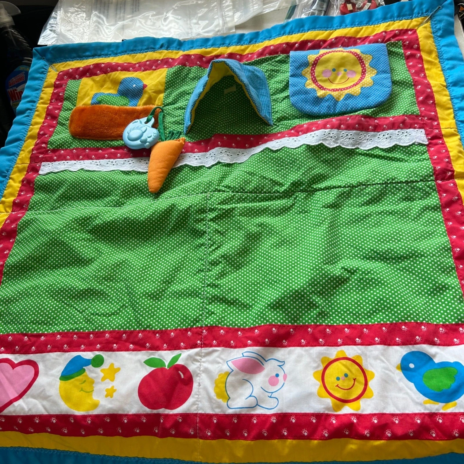 Vintage 80s Playschool baby fold and go Play Mat Sensory Activity Quilt Farm A
Opens in a new window