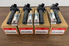 4 Pack OEM UF582 Ignition Coils & Spark Plugs For 2006-2011 Civic 1.8L L4 E1082