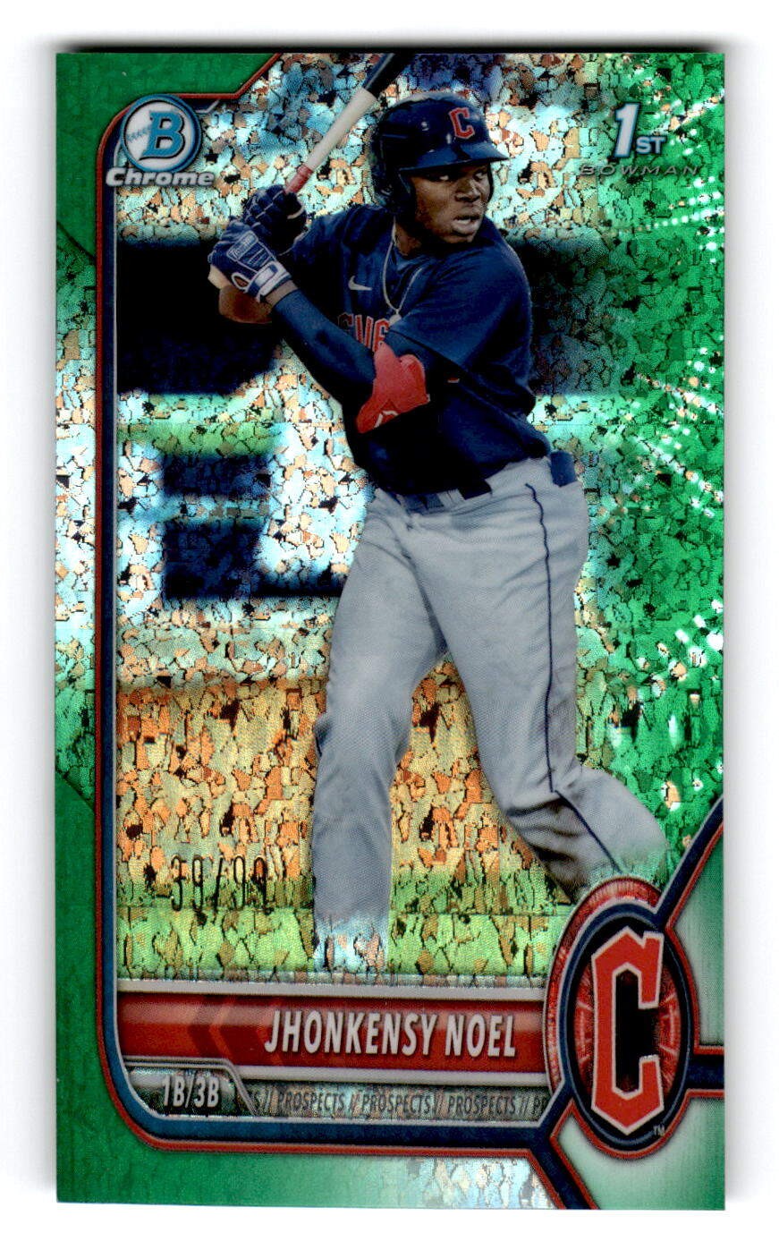 2022 Bowman Chrome #BCP-2 Jhonkensy Noel 1st Green Mini-Diamond Refractors #/99