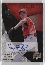 2007 Upper Deck Exquisite Rookie Signatures Gold 17/25 Homer Bailey Auto 0o48