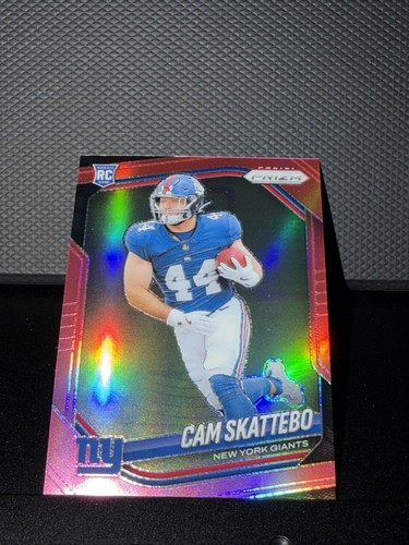 Panini 2025 Prizm Football Pink Prizm RC Cam Skattebo New York Giants #363