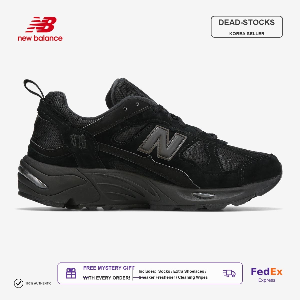 New Balance 878 Triple Black 4-12Size CM878XL Expeditedship | eBay