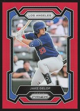 2024 Panini Prizm #41 Jake Gelof Red Prizms #/299 SN