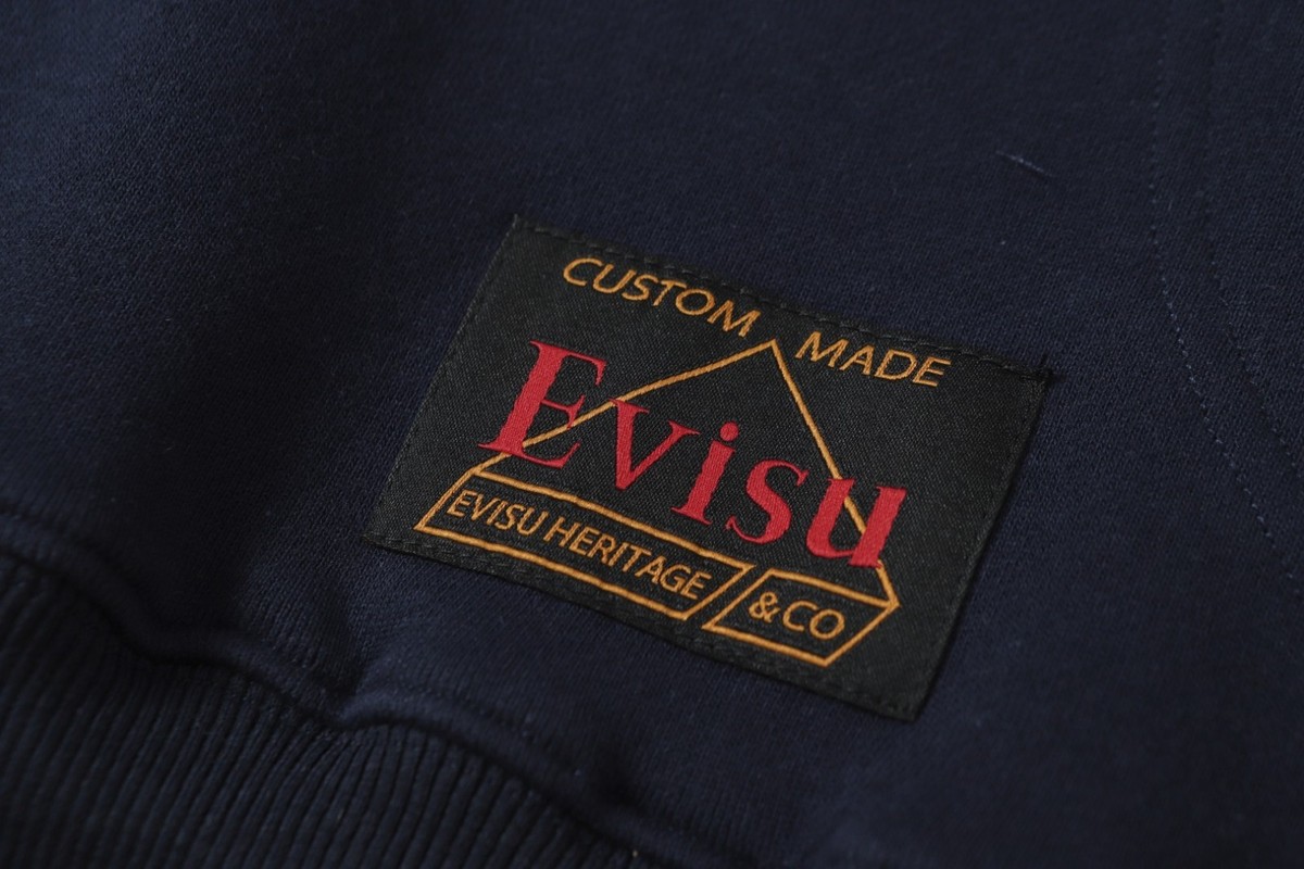EVISU Hoodie Black New Unisex | eBay