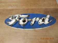 Recycled Tin Metal OVAL FORD Sign Gas Oil Garage Man Cave Home Decor