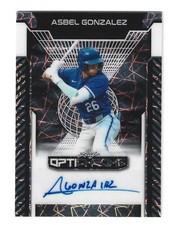 2025 Leaf Optichrome Asbel Gonzalez Base Auto BA-AG1 Silver Laser 3/10