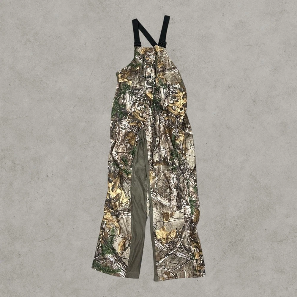 Gander Mountain Bib Overalls Mens Large Brown Realtree Camouflage Outdoor Y2K