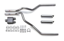 1998-2003 Ford F150 Dual Exhaust Kit Performance 1-chamber Muffler Chrome Tips 1998-2003 Ford F150 Dual Exhaust Kit Performance 1-chamber Muffler Chrome Tips
