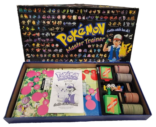 Pokemon Master Trainer Board Game Vintage Hasbro 100% Complete 1999 Rare Gen 1