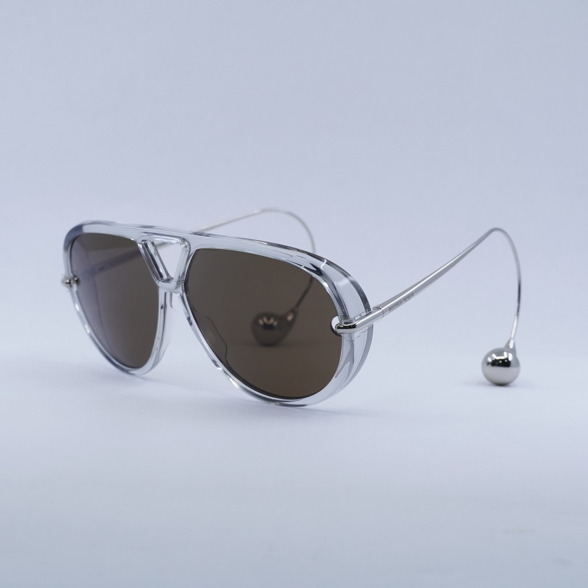 Bottega Veneta BV1273S 009 Sunglasses Grey Geometric Frame, Brown Lenses Bottega Veneta BV1273S Sunglasses 005 Shiny Havana - eye-oo.com main image 3