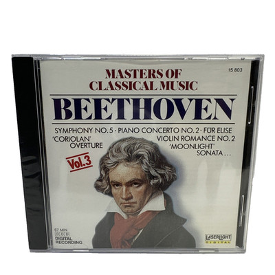 Masters of Classical Music by Ludwig van Beethoven,Volume 3 (CD, 1990),Brand New