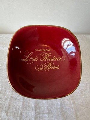 Vintage Louis Roederer Champagner Reims Rot Keramik Vide-Poche Made in France