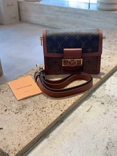 Louis Vuitton Daphne Small Monogram and Brown Shoulder Bag Leather Women Used