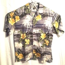 Tommy Bahama 100% Silk Hawaiian Shirt Button Front Men’s Lg T30086