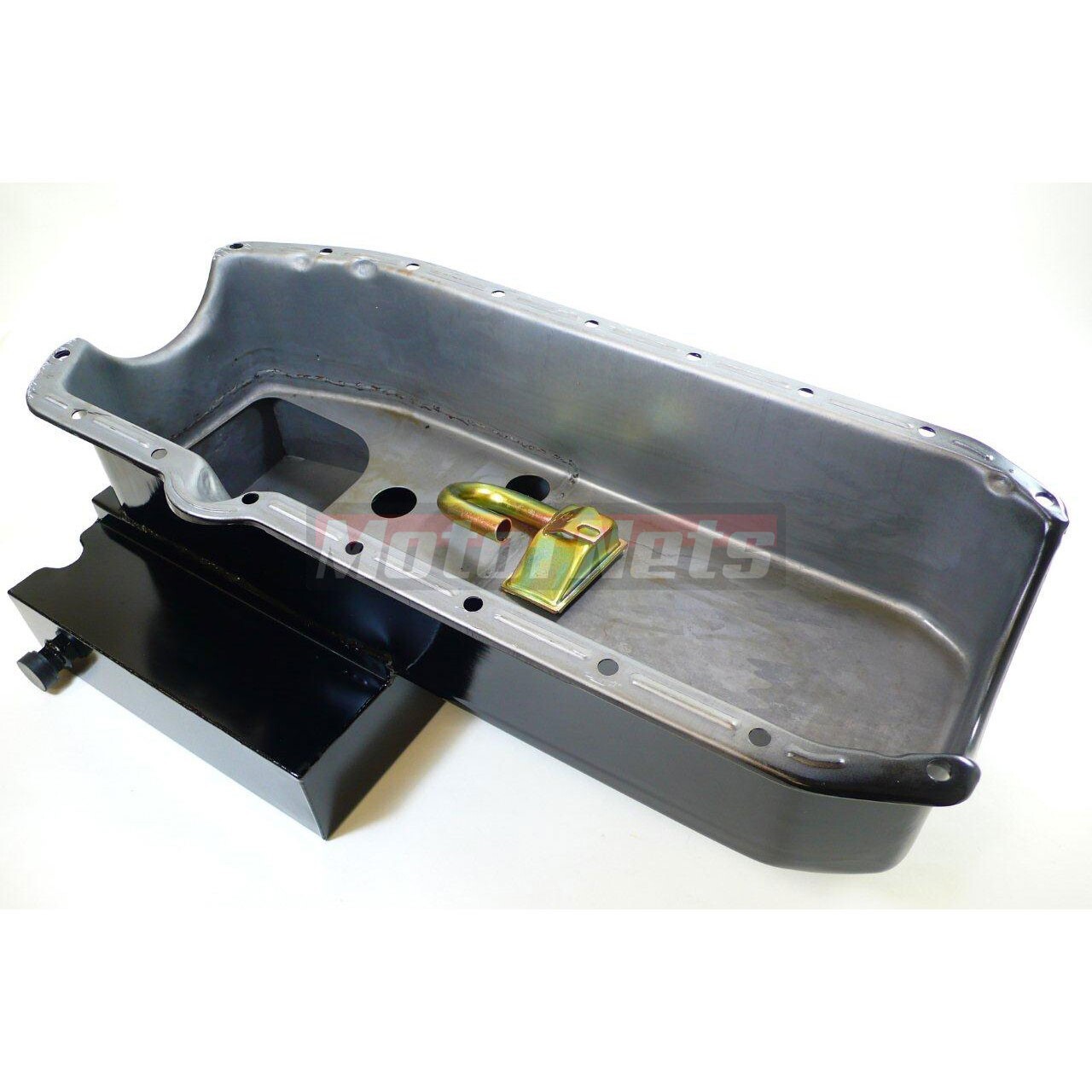 SBC Circle Track Racing Steel Oil Pan Black 6 Qts 8085 Chevy V8 283