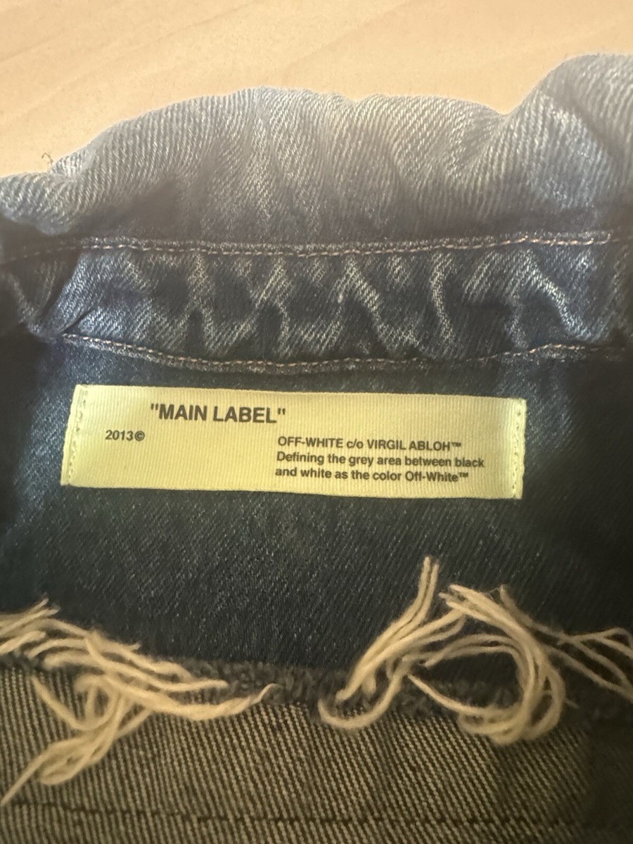 Virgil Abloh Off White Denim Jacket “Main Label” 2013 | eBay