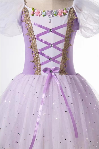 Long Ballet Dress Purple Professional Tutu Classic Ballerina Princess Dress - Picture 4 of 11