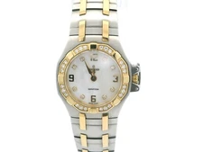 Concord Saratoga Two-Tone Stainless Steeel & 18K Gold Plated Watch w/ Dia. Bezel