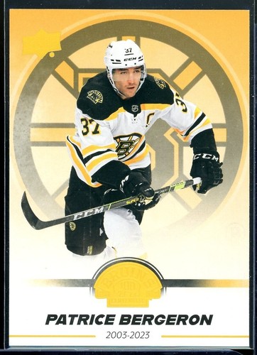 2023-24 Upper Deck Boston Bruins Centennial Box Set Yellow #89 Patrice Bergeron