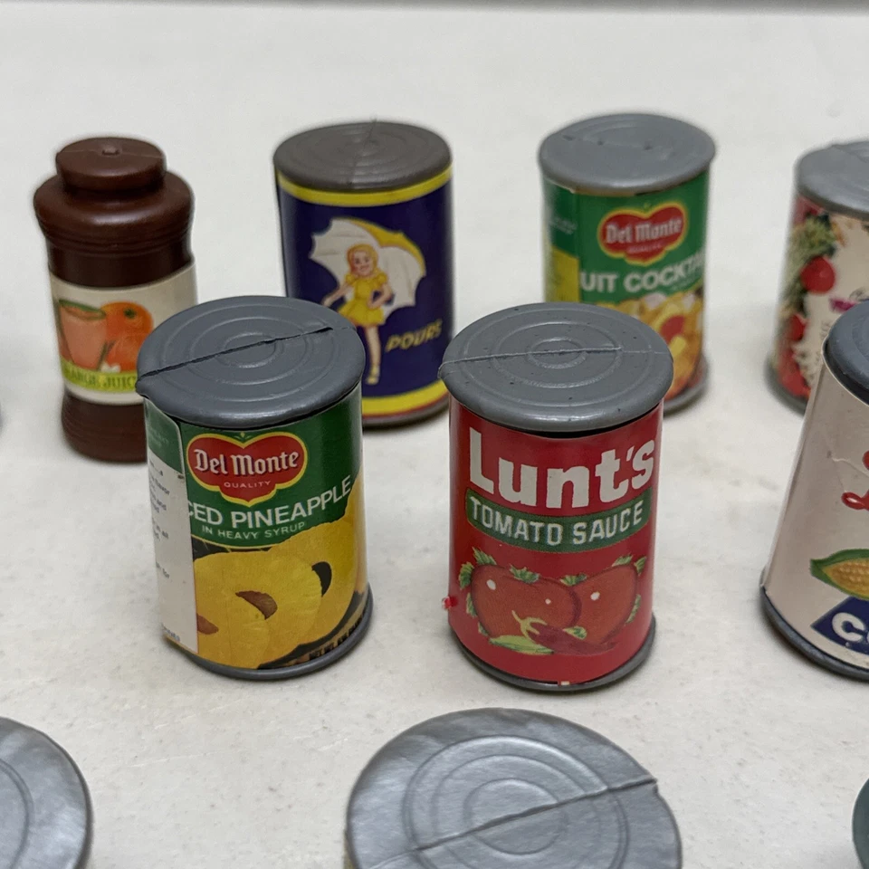 Lote 30+ Caja de latas de comestibles vintage para casa de muñecas Libby Giant Campbell's DelMonte Ritz Foto 3 de 4