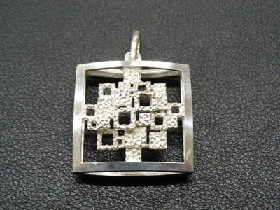2313  Silber 925 Designer Anhänger - 3 D - Kunst - Art