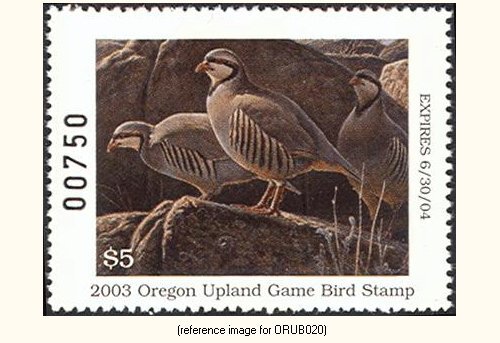 D2K Oregon Upland Bird 2003-4 $5 - Picture 1 of 1