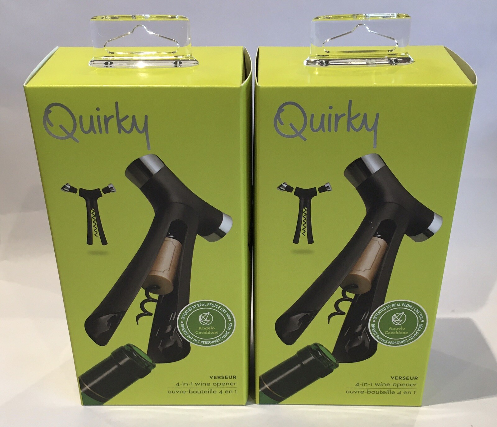 2x Quirky Verseur 4in1 Wine Opener / Foil Cutter/ Stopper/ Pour Spout New In Box