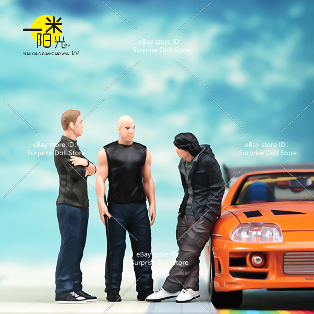 1/24 Miniature Figures Paul Walker Han Vin Diesel Scene Model For